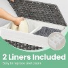 90L Laundry Hamper with Lid Laundry Clothes Hamper with 2 Removable Liner Bags Wicker Double Laundry Basket for Bathroom - 4 of 4
