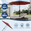 10ft Patio Umbrella, Table Umbrella Outdoor Patio with Crank Lift & Push Button Tilt, 8 Sturdy Ribs for Yard, Deck, Pool - 3 of 4
