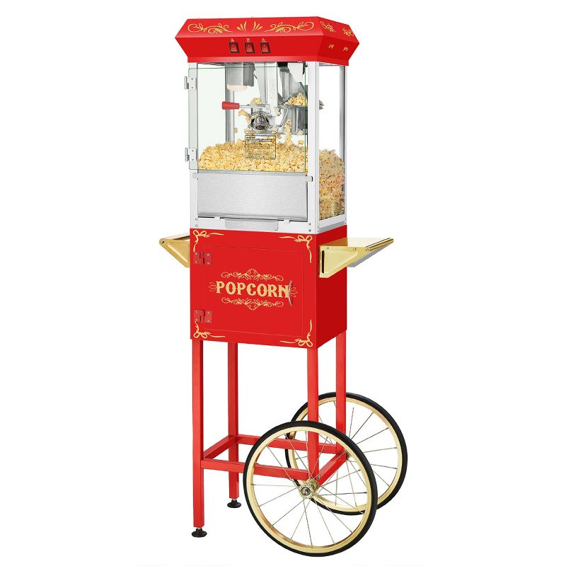 Superior Popcorn 8 oz. Movie Night Popcorn Maker Machine and Cart - Red, 2 of 6