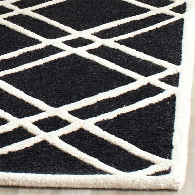Cambridge Black and Ivory Hand-Tufted Wool Area Rug