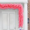 Puleo 9'x10" Artificial Pink Round Valley Pine Garland - 4 of 4