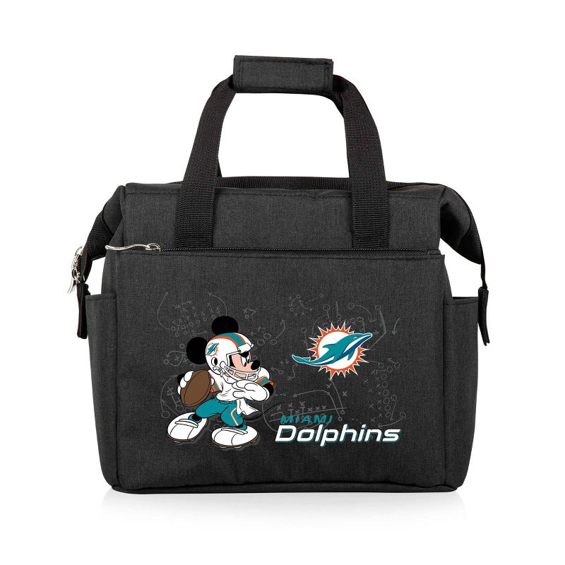 NFL Miami Dolphins Mickey Mouse On The Go Lunch Cooler - Black, 1 of 6