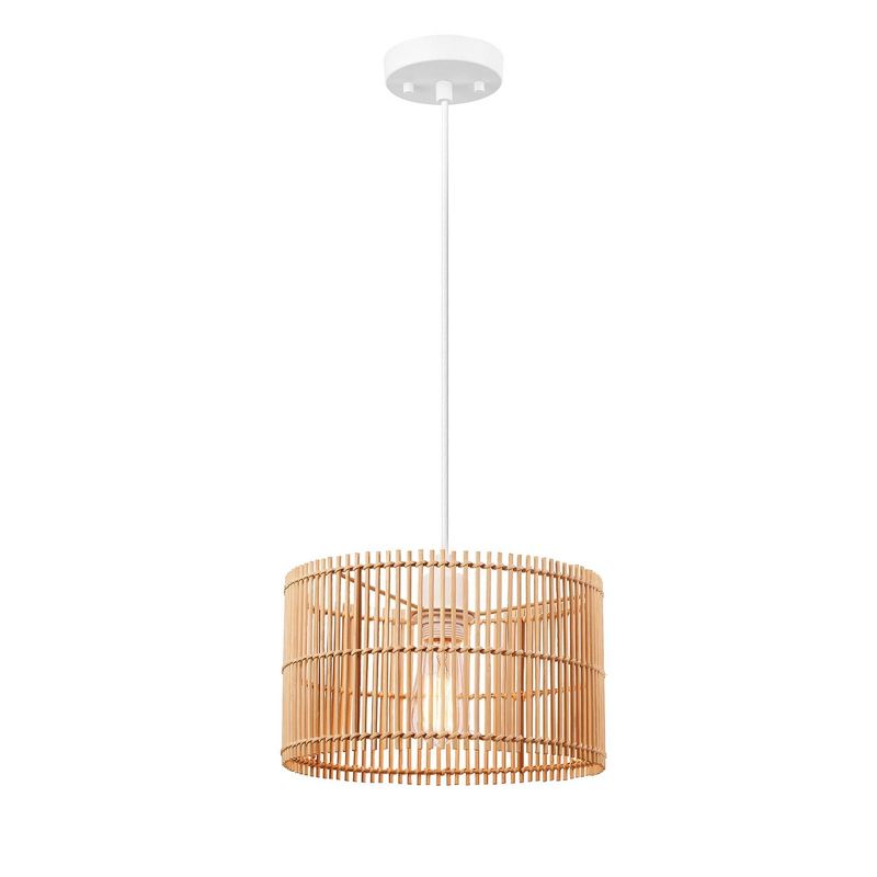 Tammi 1-Light Pendant Lighting with Natural Bamboo Shade - Globe Electric, 3 of 11