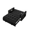 55.5 Inch Pull Out Sofa Bed, Velvet Love Seat Couch, Modern Love Seat Futon With Side Pockets Pull Out Sleep Sofa Bed - 2 of 4