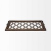HomeRoots 35" Silver Wood Indoor Outdoor Tray With Handles - 4 of 4