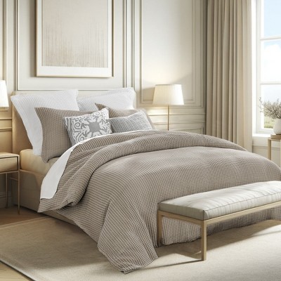 Twin Beige Fawn Cotton Waffle Duvet Cover Set