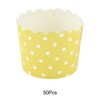 Unique Bargains Polka Dot Print Disposable Baking Cups Wood Pulp Paper PE Coating 2.76"x2.17" 50 Pcs - 4 of 4