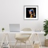 Stupell Industries Iconic Pear Earring Girl Framed Print Under Glass, Gray, 16" x 16" - 3 of 4