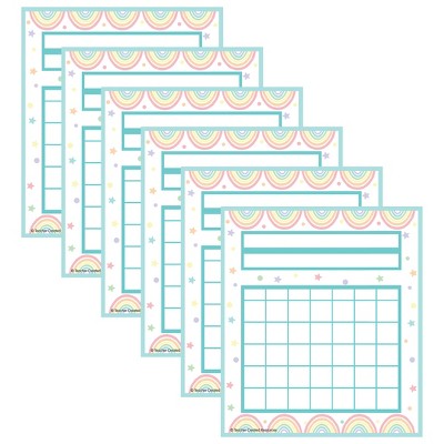 Teacher Created Resources® Pastel Pop Incentive Charts, 36 Per Pack, 6 Packs