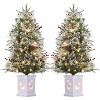 Whizmax 3FT Artificial Mini Christmas Tree with Light Box Base with 78PCS 8 Mode Warm White Light Beads, Red Berry - image 3 of 4