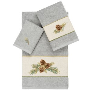 Linum Home Textiles 100% Turkish Cotton PIERRE Embellished Towel Set - 1 of 4