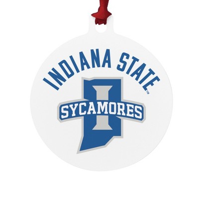 Indiana State University Sycamores Aluminum Holiday Christmas Tree Ornament