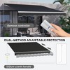 Vynxaria Elegant Retractable Canopy: 12' x 10' Sun Shade in Classic Black - 4 of 4