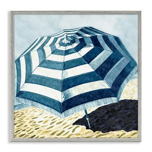 Stupell Industries Striped Beach Umbrella, 24" x 24" - 1 of 4