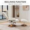 Recliner Chair with Ottoman, Swivel Accent Chair with 5 Point Vibration Massage,Seat Heating&Adjustable Backrest for Living Room-Tanpinhause - 3 of 4