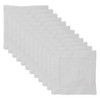 Saro Lifestyle Linen Hemstitch Cocktail Napkin, 6"x6", White (Set of 12) - 2 of 2