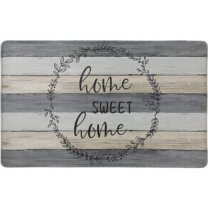 J&V TEXTILES 20"x55" Anti-Fatigue Kitchen Runner Mat Home Sweet Home: Non-Skid, Stain & Water-Resistant, Medium Pile - 1 of 2