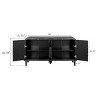 59'' Buffet Sideboard with Curved Doors,Carved Wood Texture & Adjustable Shelves for Dining Room Storage-Baofuwish - 4 of 4