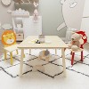 Lion&Monkey Kids Table and 2 Chairs Set, 3 Pieces Toddler Table and Chair Set, Wooden Activity Play Table Set - 2 of 4