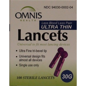 Embrace Universal Design Blood Glucose Sterile Lancets 30 Gauge, 100 ...