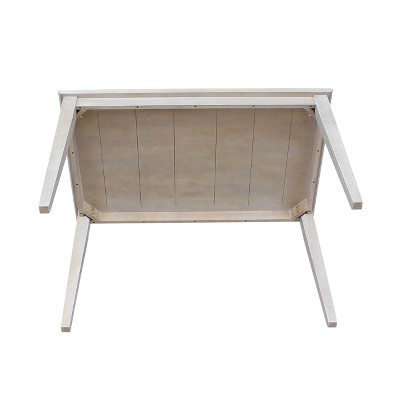 Solid Wood 30"X 48" Dining Table Washed Gray Taupe - International Concepts