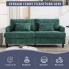 MOONMISS Mid Century Modern chenille Fabric Upholstered Loveseat sofa, for Living Room,Brown wood feet sofa for Bedroom,Reading - 4 of 4