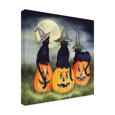 Trademark Fine Art -Kathleen Parr McKenna 'Haunting Halloween Night II No Border' Canvas Art