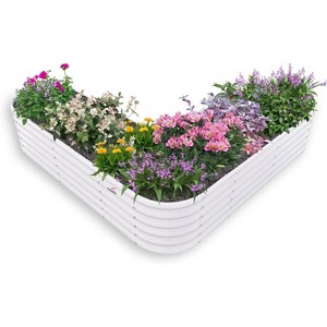 COWLOWN Gray Heart-Shaped Galvanized Raised Garden Bed Outdoor, Large Metal Planter Box for Vegetables, Flowers, and Herbs - 1 of 4