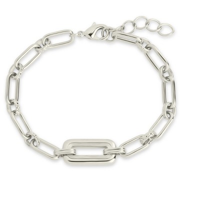 SHINE by Sterling Forever Annabeth Mixed Link Bracelet