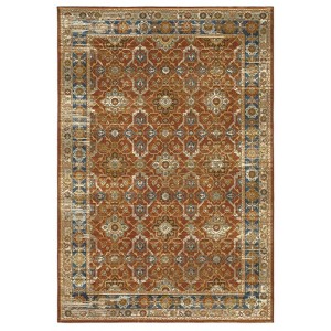 Oriental Weavers Naples 1204X Rust / Blue Indoor /Outdoor Area Rug - 9'10" x 12'10" - 1 of 4