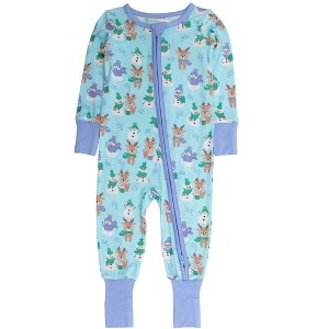 RuffleButts Gender Inclusive Viscose from Bamboo Baby Convertible One Piece Pajama - 1 of 2
