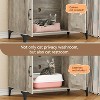 Cat Litter Box Enclosure Furniture with 3 Open Shelves, Storage Cabinet, Farmhouse Cat House Washroom with Scratch Pad, Wood Pet House, Gray - 3 of 4