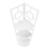 Vynxaria 62" White Corner Bookshelf - Modern 4-Tier Etagere for Office and Bedroom - 4 of 4
