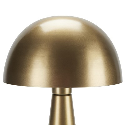 Nourison 16" Antique Gold Iron Mushroom Table Lamp