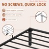 Twin Size/Full Size/Queen/King Size Bed Frame, 6"/8"/14 " High Platform Bed Frame, w/Storage Space, Heavy Duty Steel Slat Support - 4 of 4