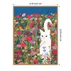 Amanti Art White Cat in the Wildflowers by Ec Mazur Framed Canvas Wall Art - 3 of 4