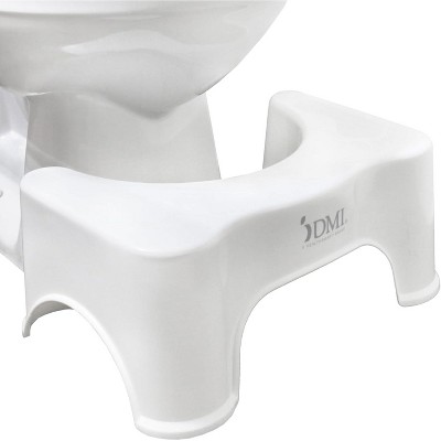 DMI Toilet Squatting Posture Stool, 7" Height, Low-Profile, Minimal Design for Bathroom Aesthetic