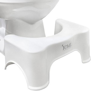 DMI Toilet Squatting Posture Stool, 7" Height, Low-Profile, Minimal Design for Bathroom Aesthetic - 1 of 1