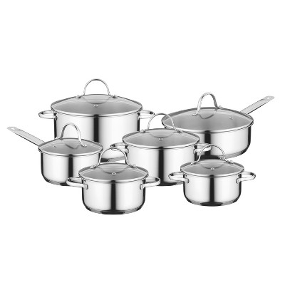 BergHOFF Essentials Comfort 12Pc  18/10 Stainless Steel Cookware Set