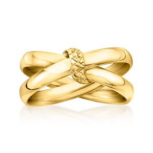 Ross-Simons Italian 10kt Yellow Gold Crisscross Ring - 1 of 4
