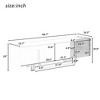 LOVSON 66.7‘’Modern TV Stand, Suitable for 70-inch TVs, Featuring 1 drawer, 2 storage compartments, and adjustable shelves, ideal for living rooms - 3 of 4