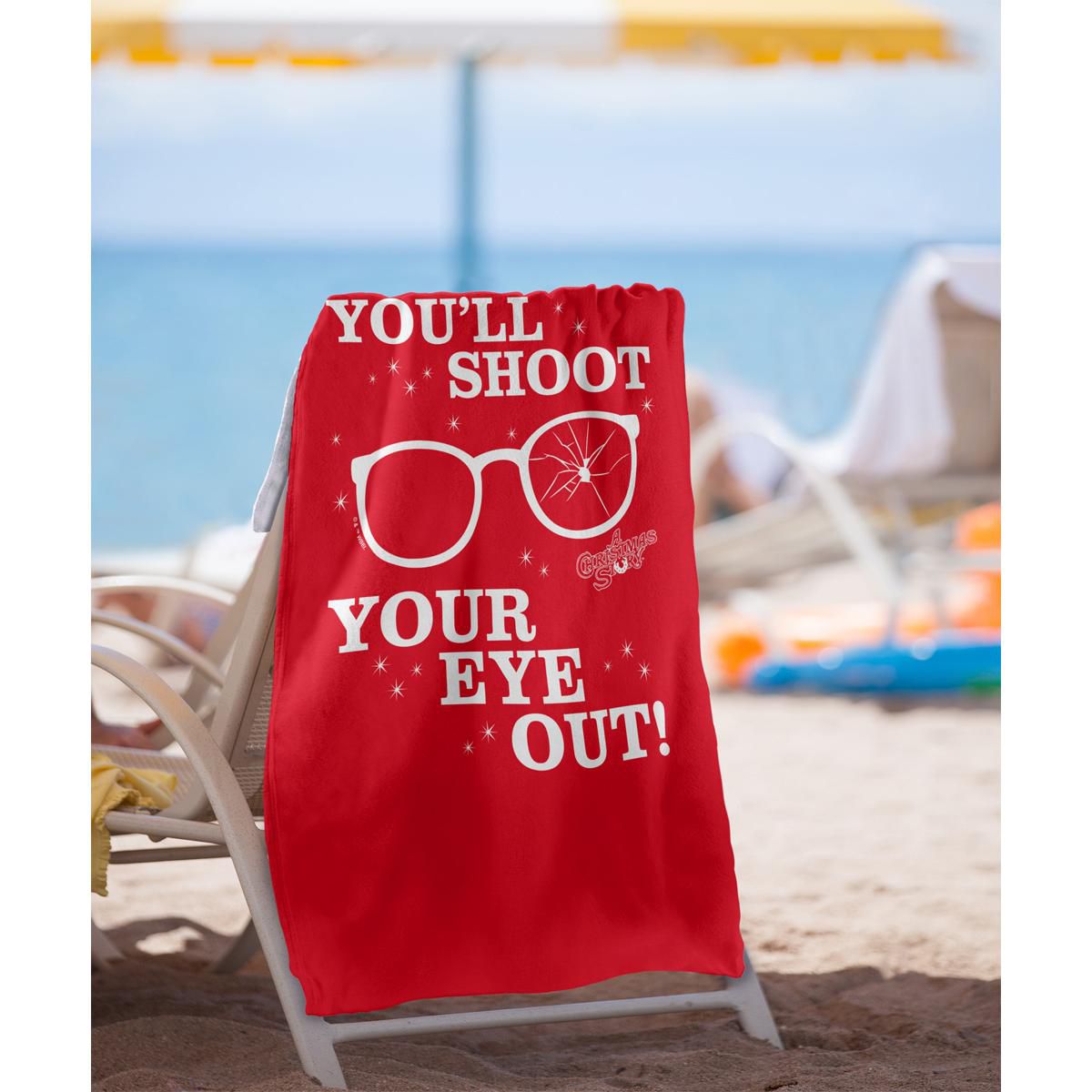 A Christmas Story Shoot Your Eye Out 30" x 60" Beach Towel - thumbnail 2