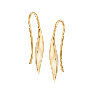 Ross-Simons Italian 14kt Yellow Gold Curved Drop Earrings - 1 of 4