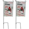 Slickblue Cardinal Tribute Mini Garden Flag – Decorative Memorial Flag with Black Metal Stake, 8" x 4.5" - 3 of 3