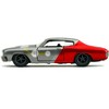 1970 Chevrolet Chevelle SS Gray Metallic and Red Metallic with Black Hood and Thor Diecast Figure 1/32 Diecast Model Car by Jada - 4 of 4