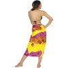 LA LEELA Women's Summer Beach Wraps Bikini Wrap Sarong Swimwear Cover up Skirt Bathing suit Swimsuit Pareo for Women One Size Orange, Tie Dye Design - 2 of 4