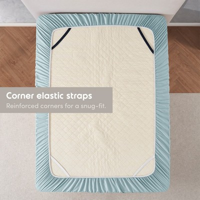 Light Blue Queen Microfiber Deep Pocket Fitted Sheet
