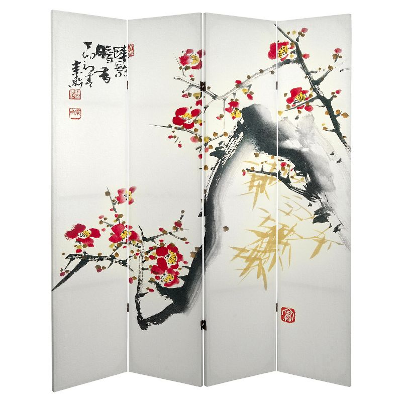 Japanese Cherry Blossom Room Divider - Oriental Furniture, 3 of 6