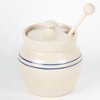 Martinez Pottery Heritage Blue Stripe Stoneware Honey Pot with Wooden Dipper - 2 of 4