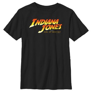 Boy's Indiana Jones and the Dial of Destiny Official Movie Logo T-Shirt - 1 of 4